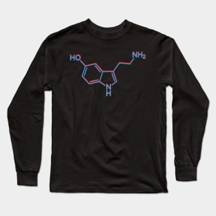 Serotonin Structure 3d Long Sleeve T-Shirt